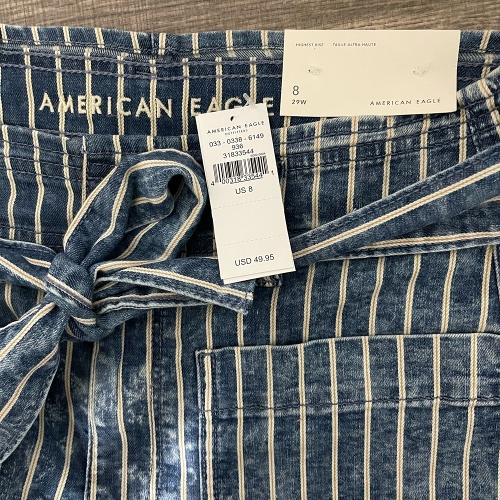 NWT American Eagle Stretch Highest Waist Mom Shorts Size 8 - Picture 7 of 8